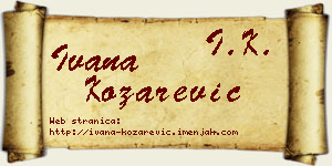 Ivana Kozarević vizit kartica